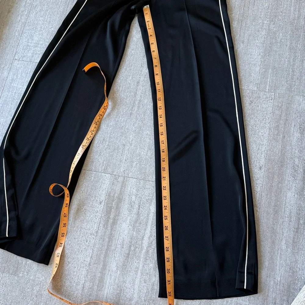 Aritzia Wilfred silky black with white stripe pants size 00 - Picture 7 of 8